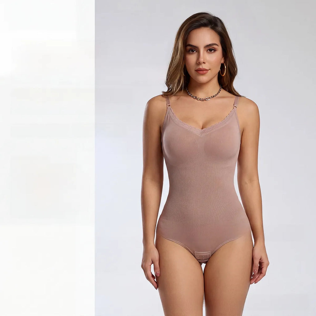 Lace Trim Shapewear Bodysuit