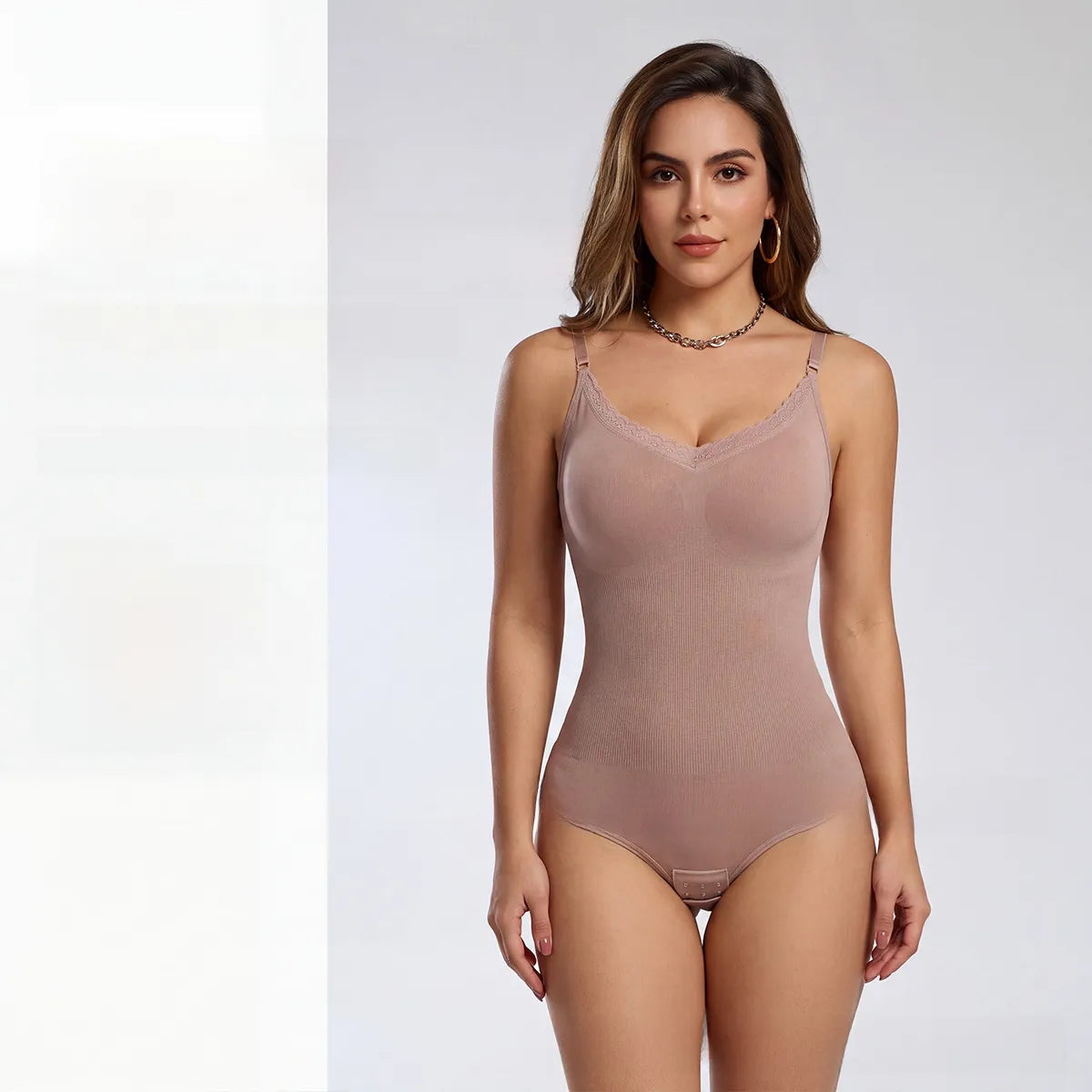Lace Trim Shapewear Bodysuit