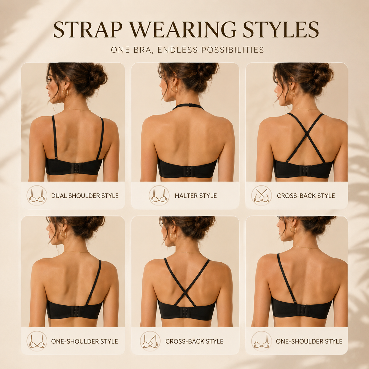 Convertible Strapless Push-Up Bra