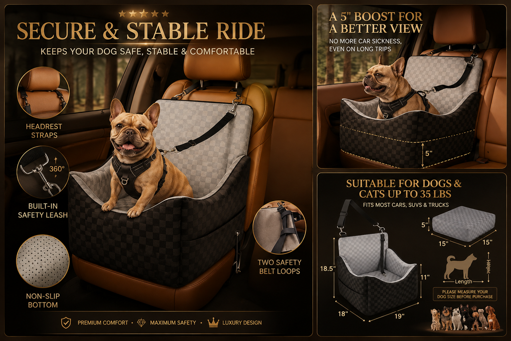 Memory Foam Pet Car Seat Cushion