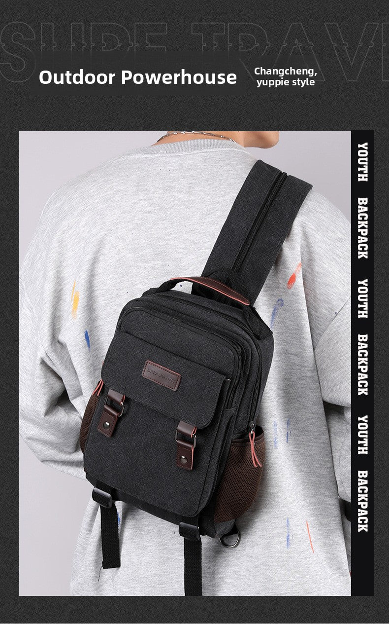 Retro Canvas Chest Bag