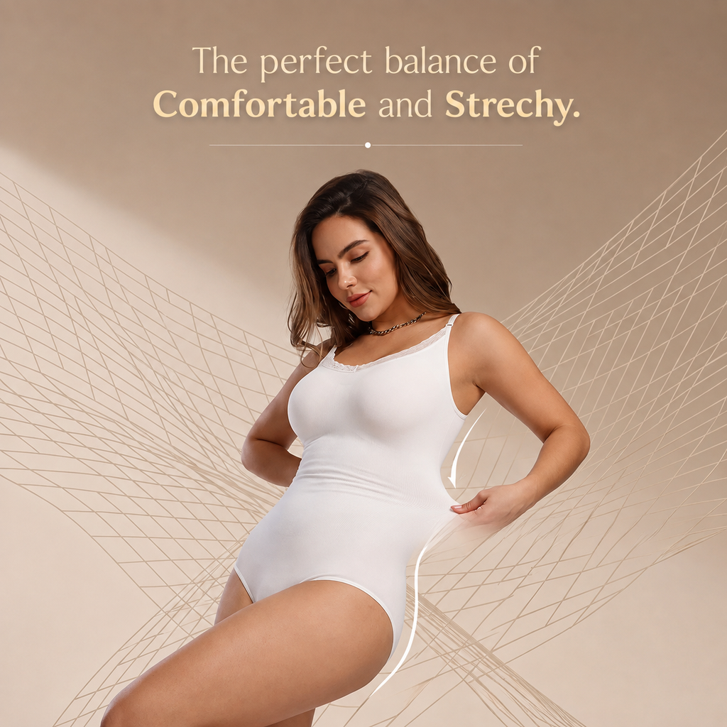 Lace Trim Shapewear Bodysuit