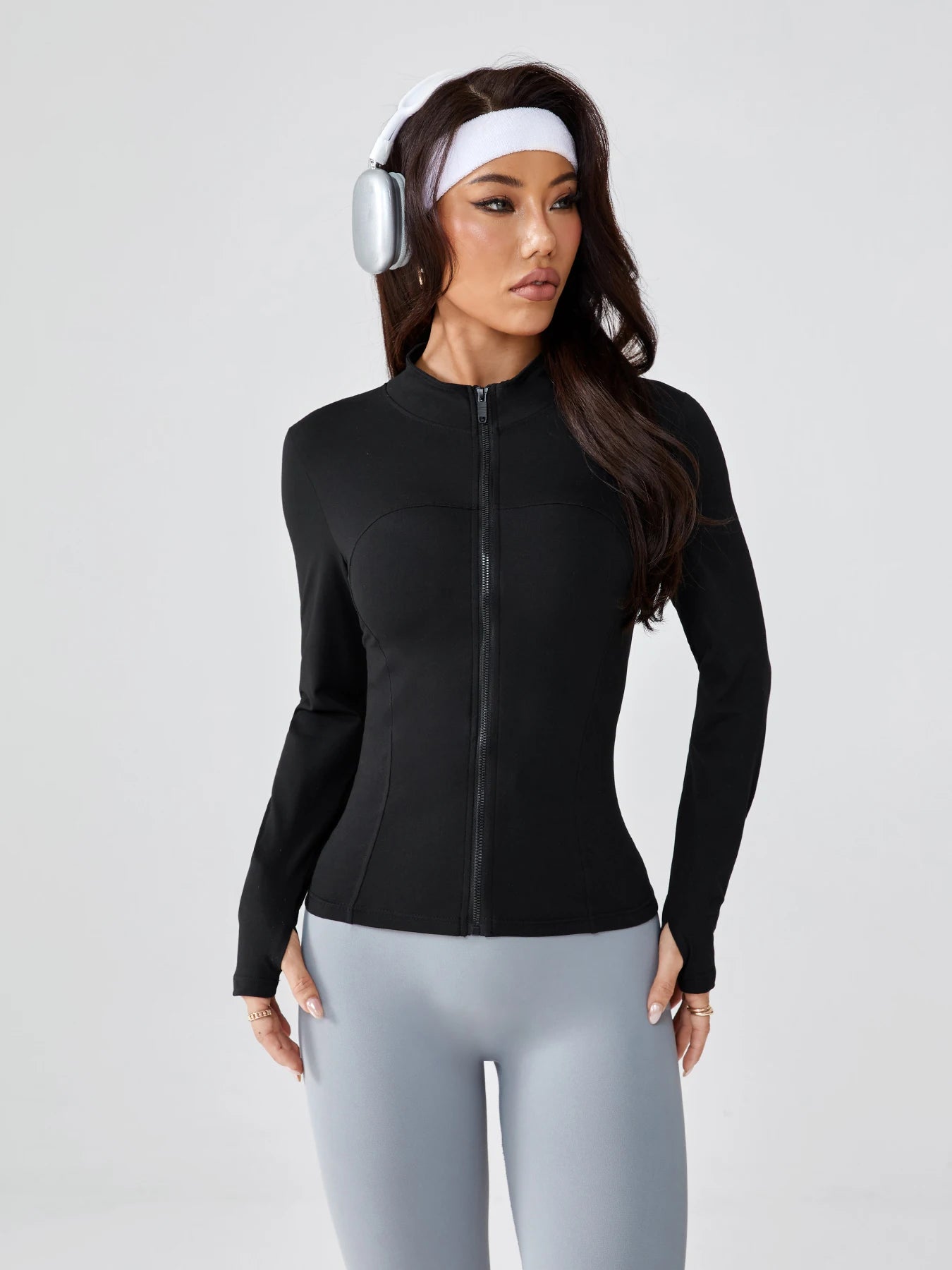 Slim-Fit Quick-Dry Zip Yoga Jacket