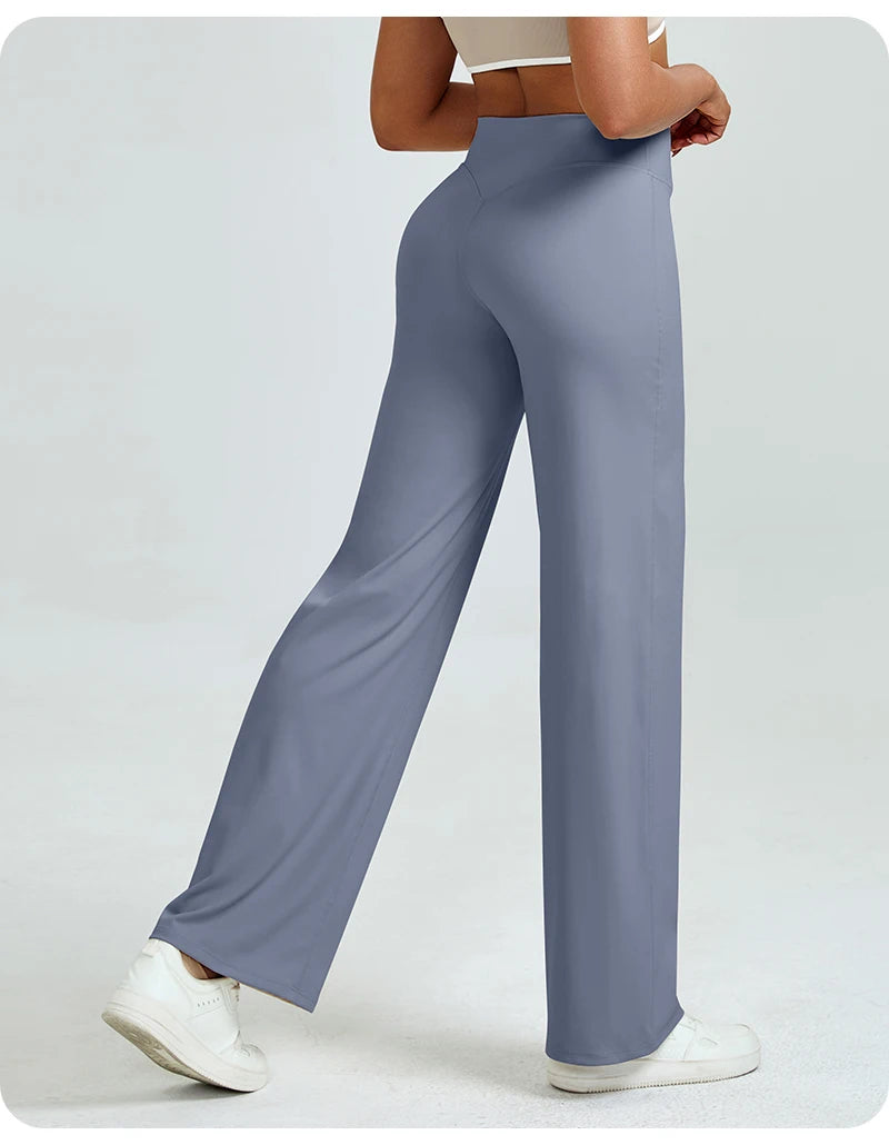 High Waisted Straight Leg Yoga Pants