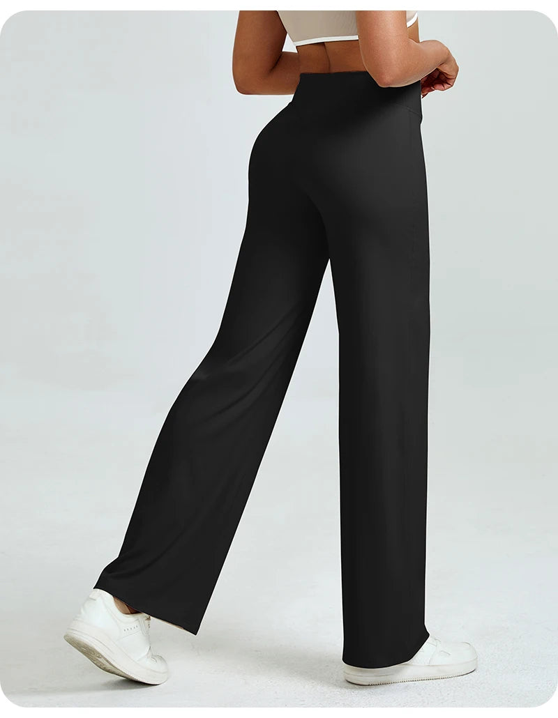 High Waisted Straight Leg Yoga Pants