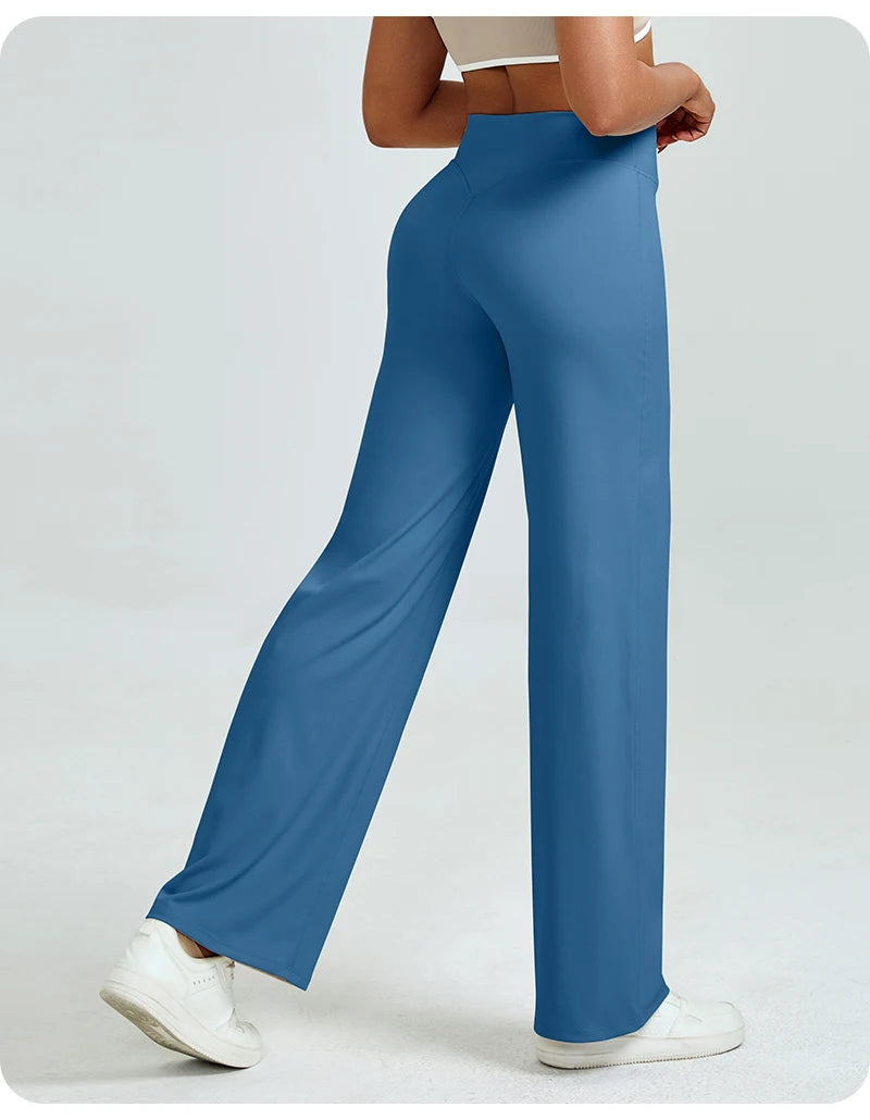 High Waisted Straight Leg Yoga Pants