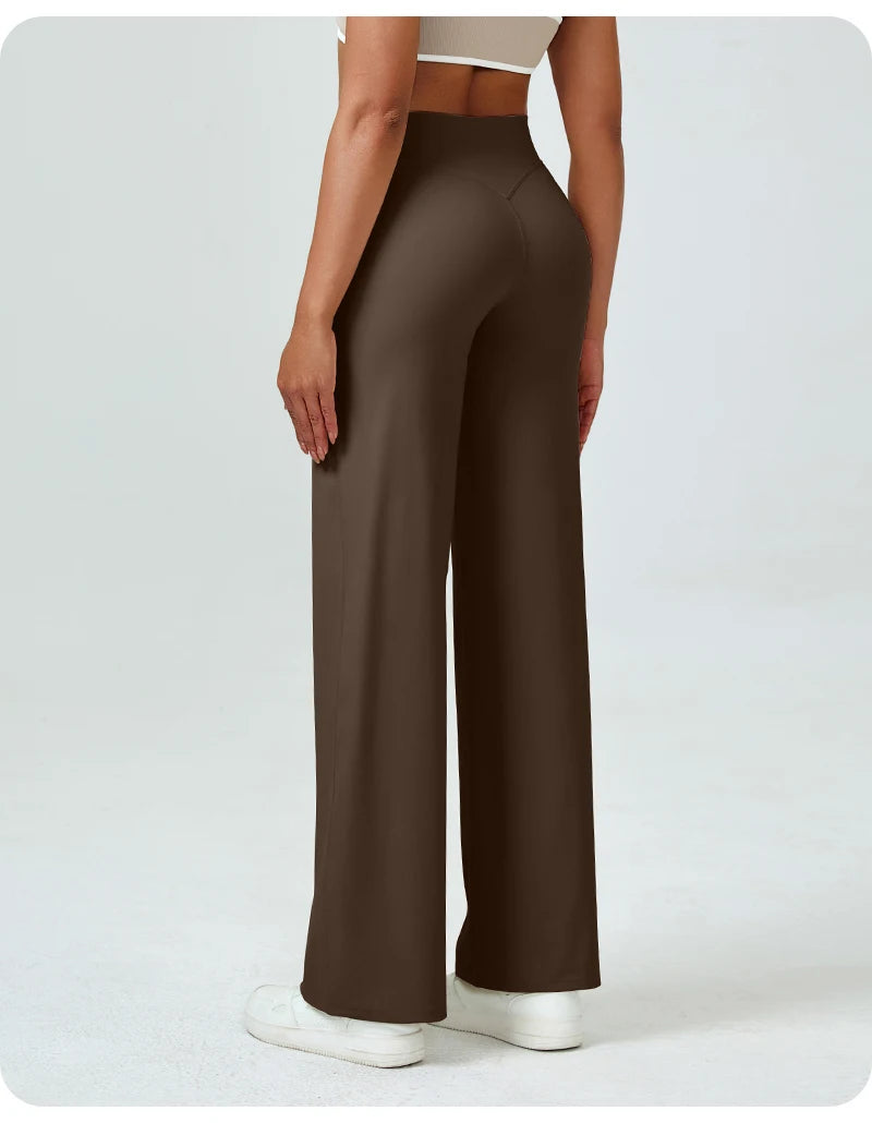 High Waisted Straight Leg Yoga Pants