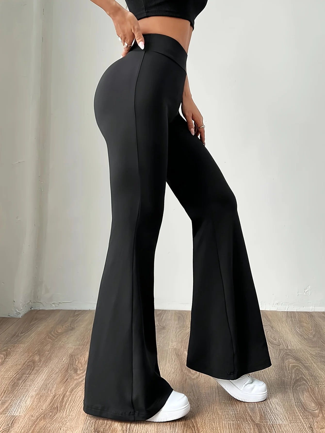 High-Waist Flare Commute Pants