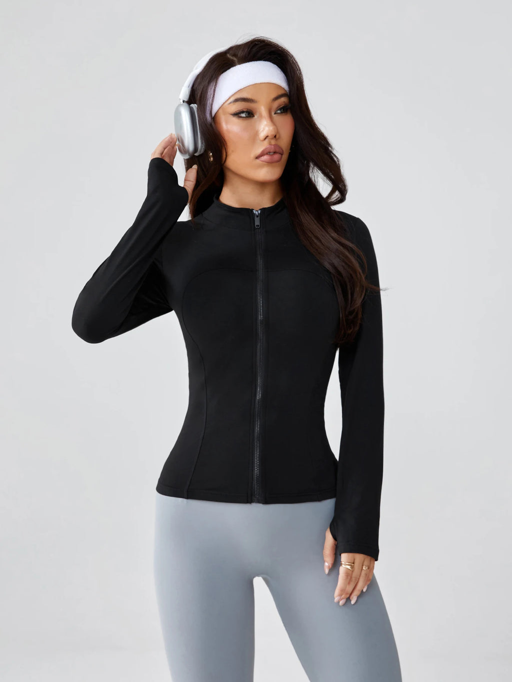 Slim-Fit Quick-Dry Zip Yoga Jacket