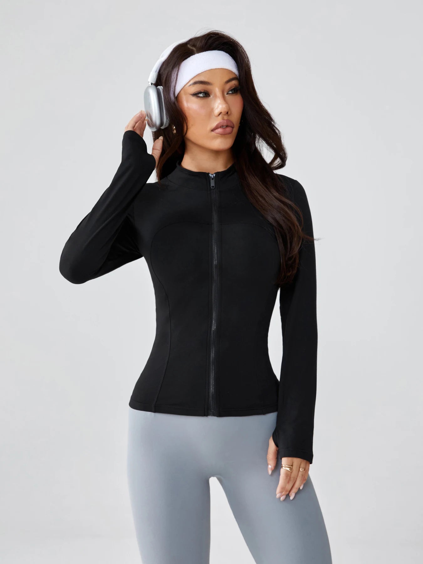Slim-Fit Quick-Dry Zip Yoga Jacket