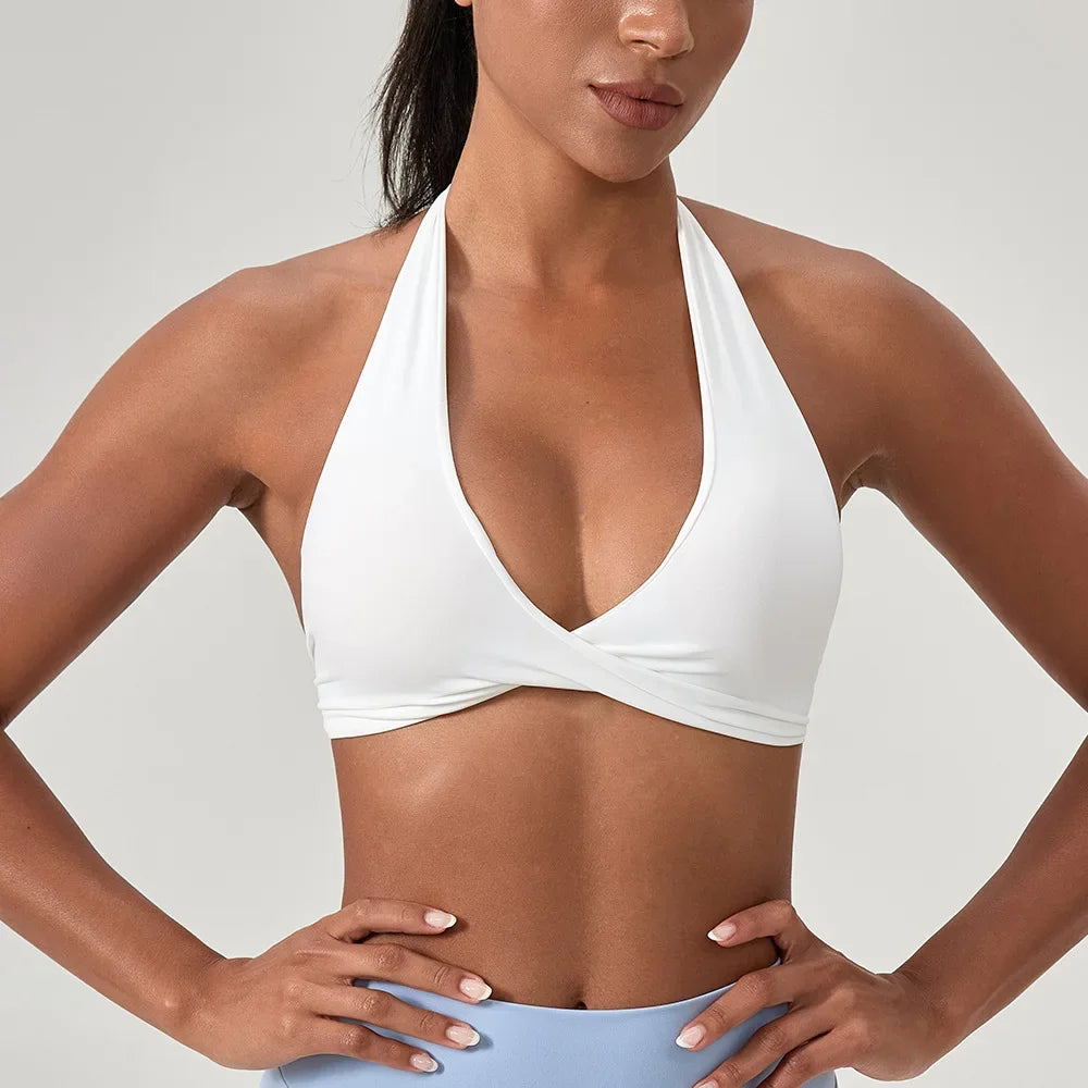 Strappy Open-Back Sports Bra