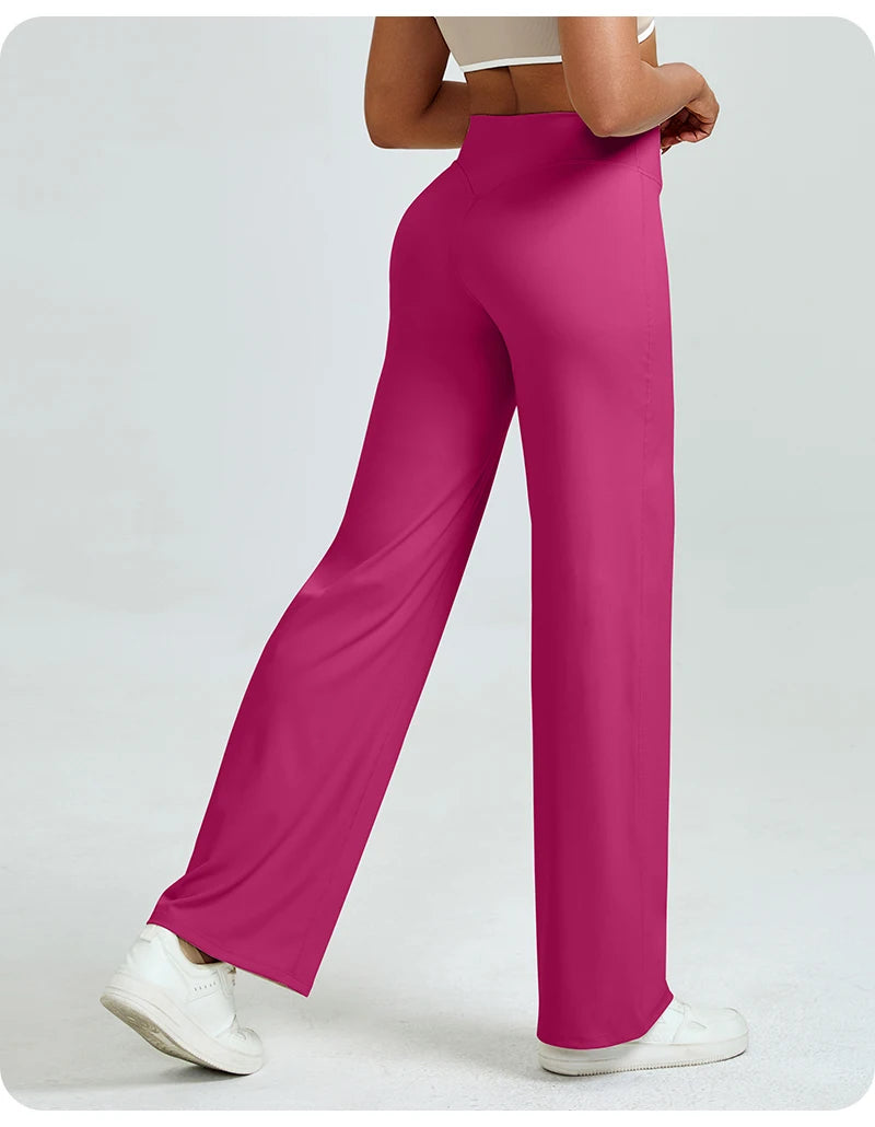 High Waisted Straight Leg Yoga Pants