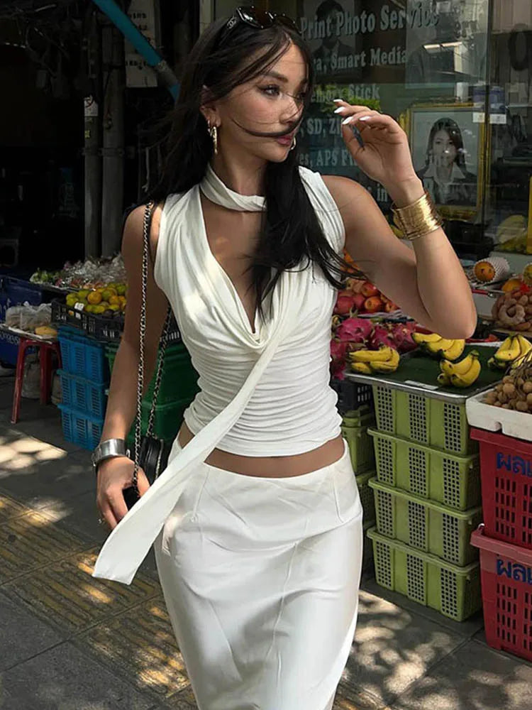 V-Neck Knit Tank Top