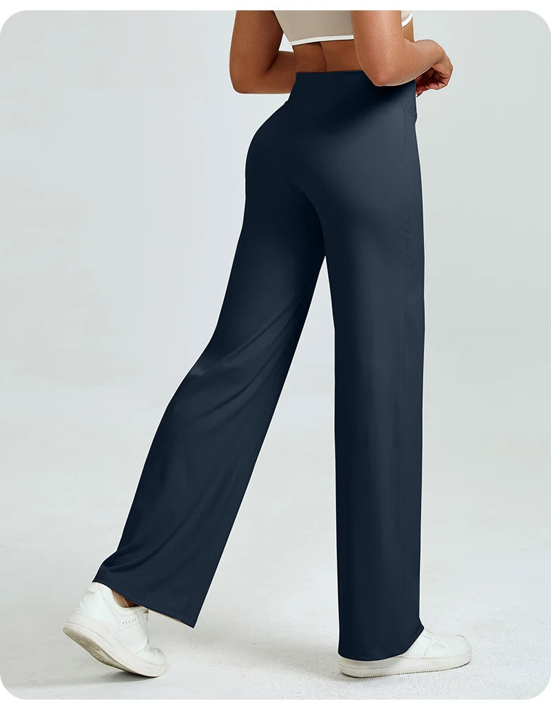 High Waisted Straight Leg Yoga Pants