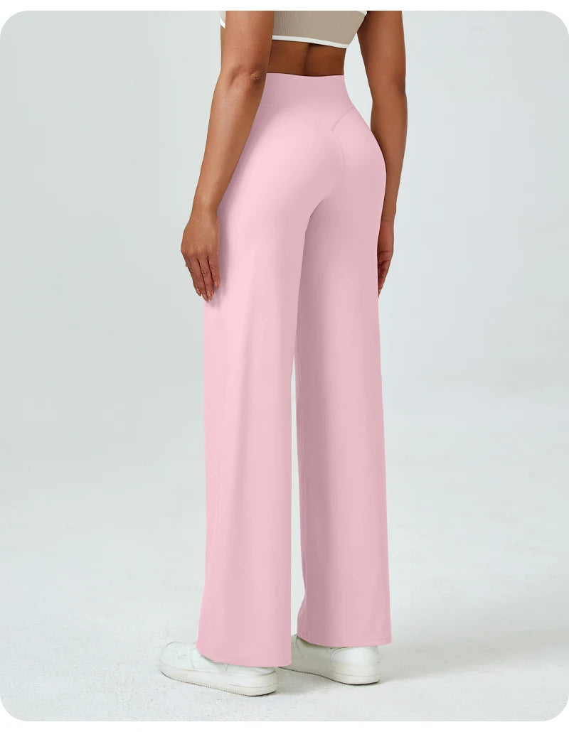 High Waisted Straight Leg Yoga Pants