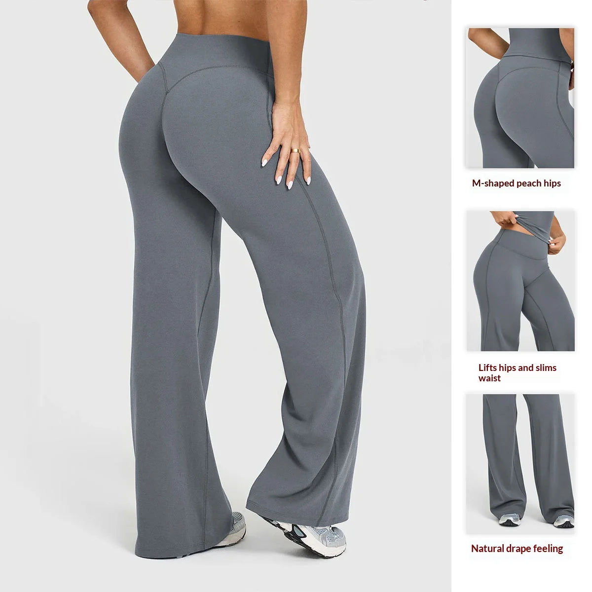 High Waisted Straight Leg Yoga Pants