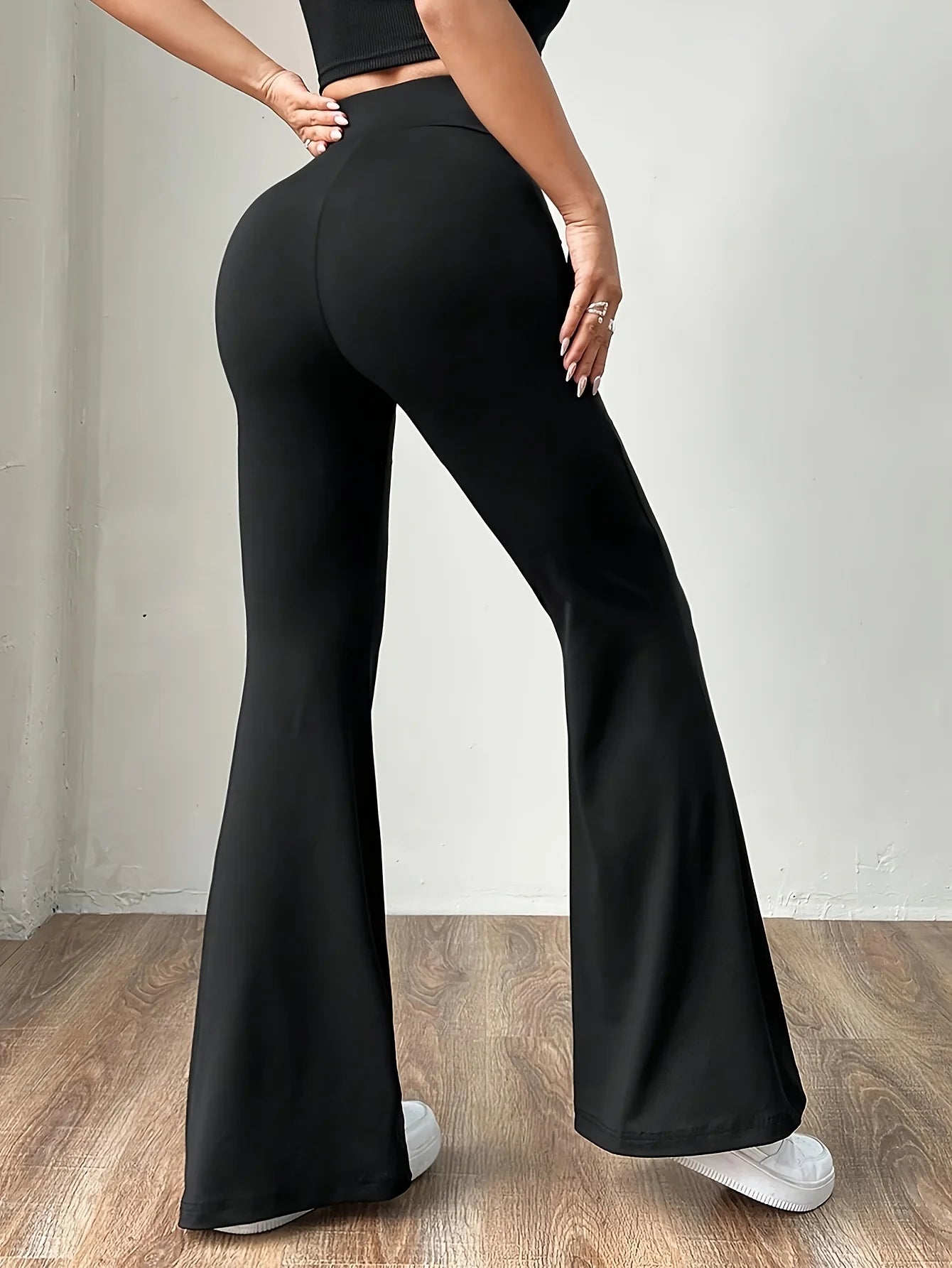 High-Waist Flare Commute Pants
