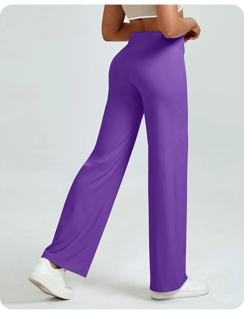 High Waisted Straight Leg Yoga Pants
