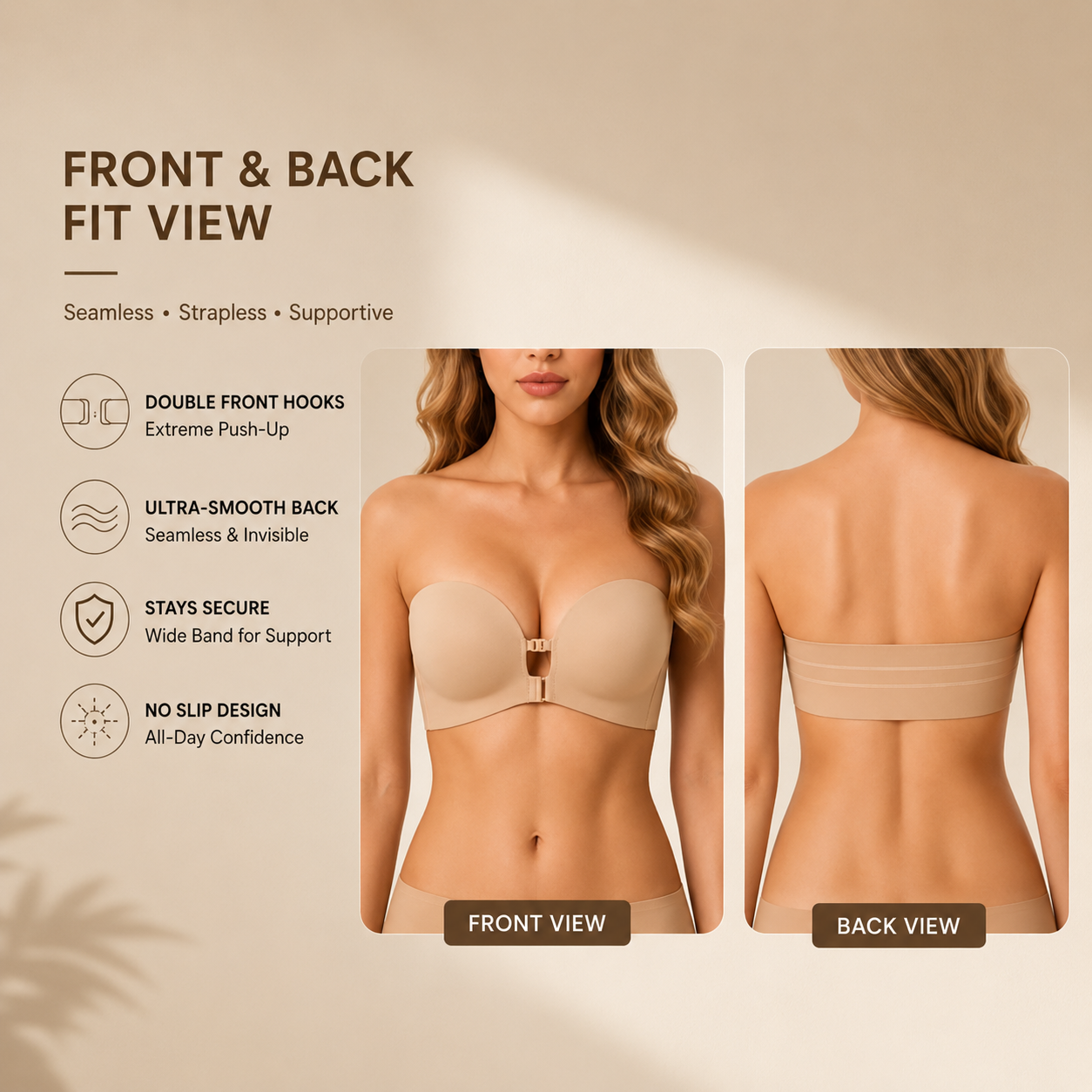 Convertible Strapless Push-Up Bra