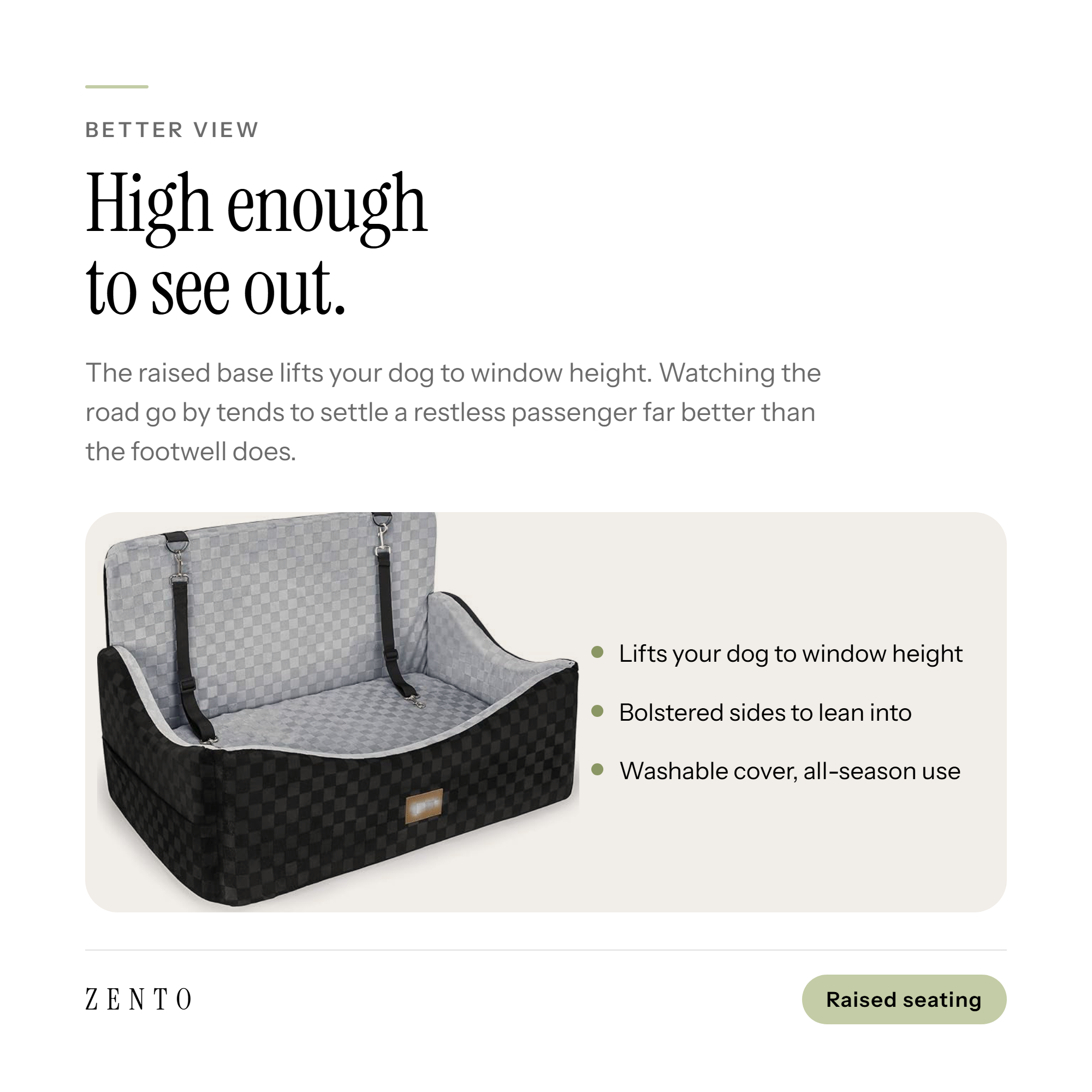 Memory Foam Pet Car Seat Cushion